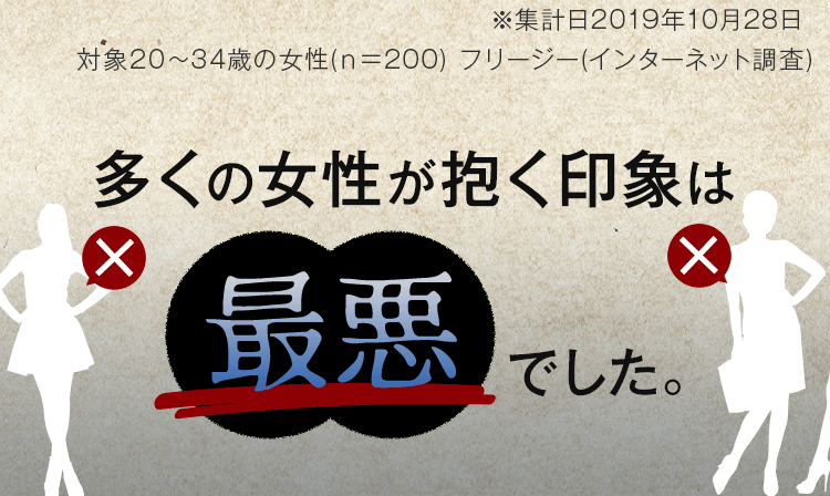 多くの女性が抱く印象は最悪でした